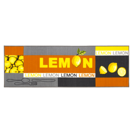 Lemon sárga konyhai futószőnyeg 67x180 cm latex háton