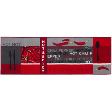 Chili Pepper konyhai futószőnyeg 67x180 cm latex háton