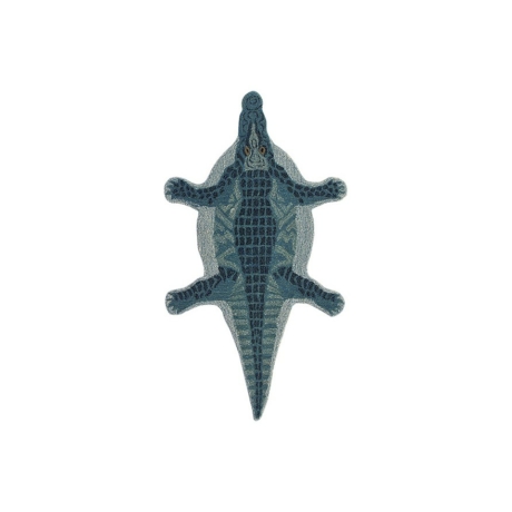 Zöld aligátor formájú gyerekszőnyeg 90x150 cm