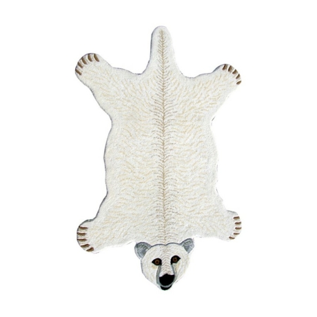 Fehér színű jegesmedve formájú gyerekszőnyeg 90x150 cm